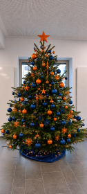 Orange-Dunkelblau